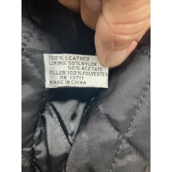 Valerie Steven’s Lamb Leather Jacket Women’s Size Medium Black Full Zip Hooded - Picture 3 of 14